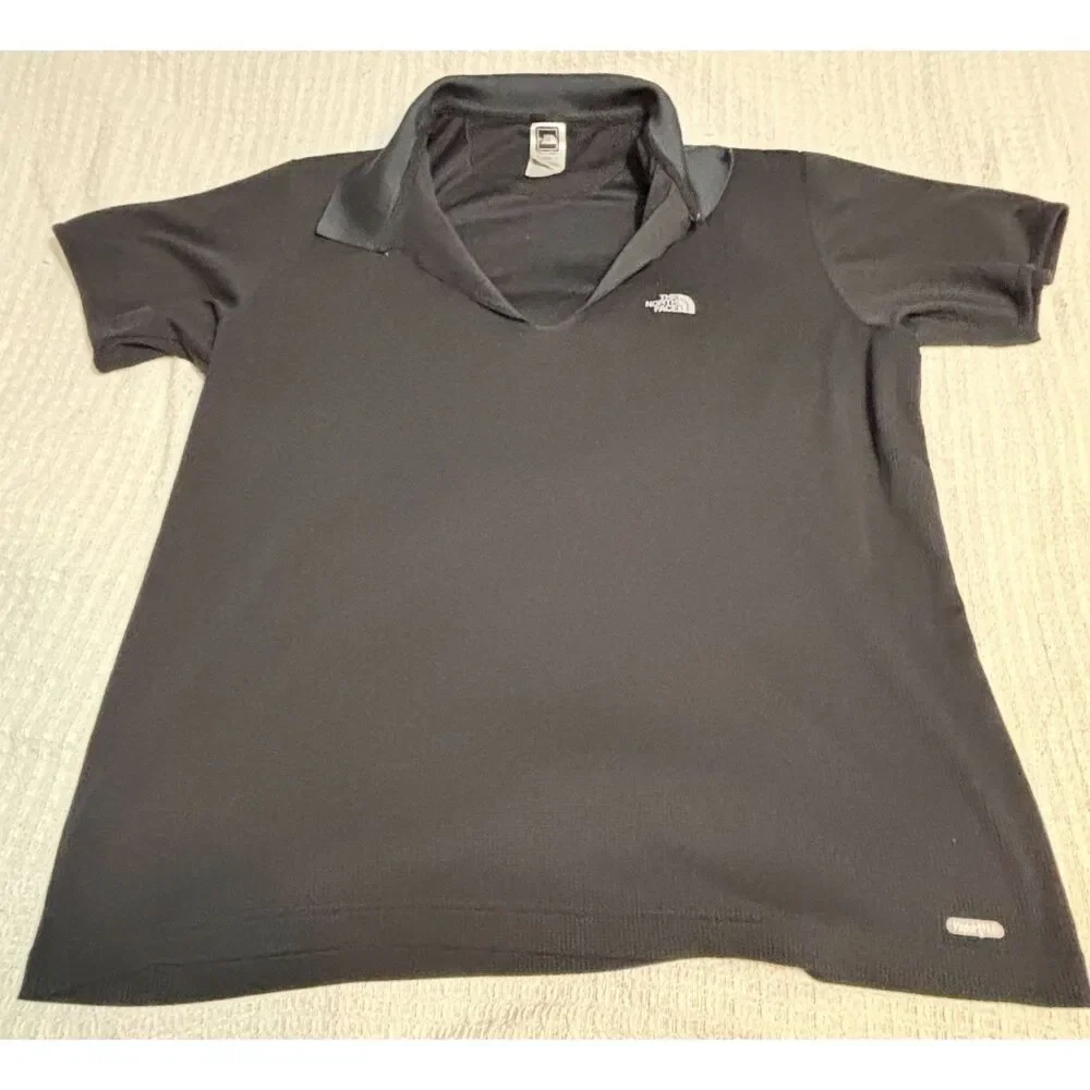 The North Face VaporWick Polo Shirt XL Black Performance Golf Hiking Outdoor